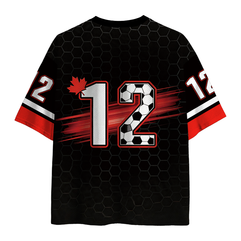 Modecanvas Canada Soccer Vintage Mesh Jersey-modecanvas