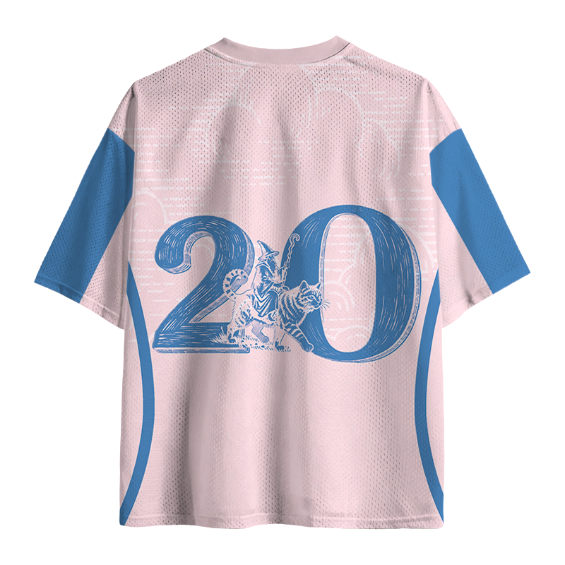 Modecanvas Wizard Cat Rider Vintage Mesh Jersey-modecanvas