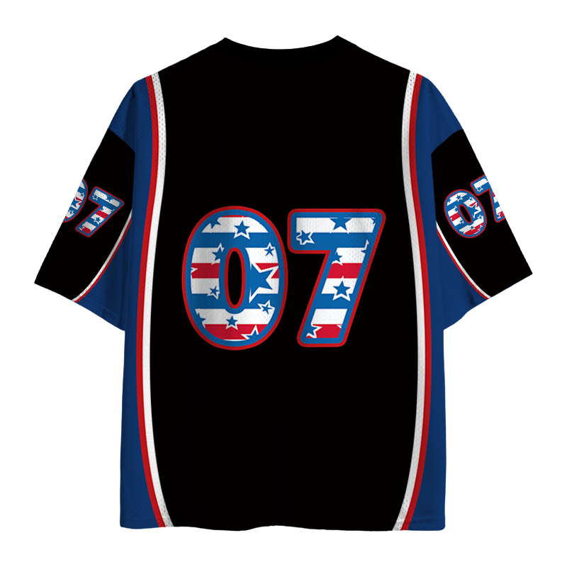 Modecanvas USA Football Skull Mesh Jersey-modecanvas