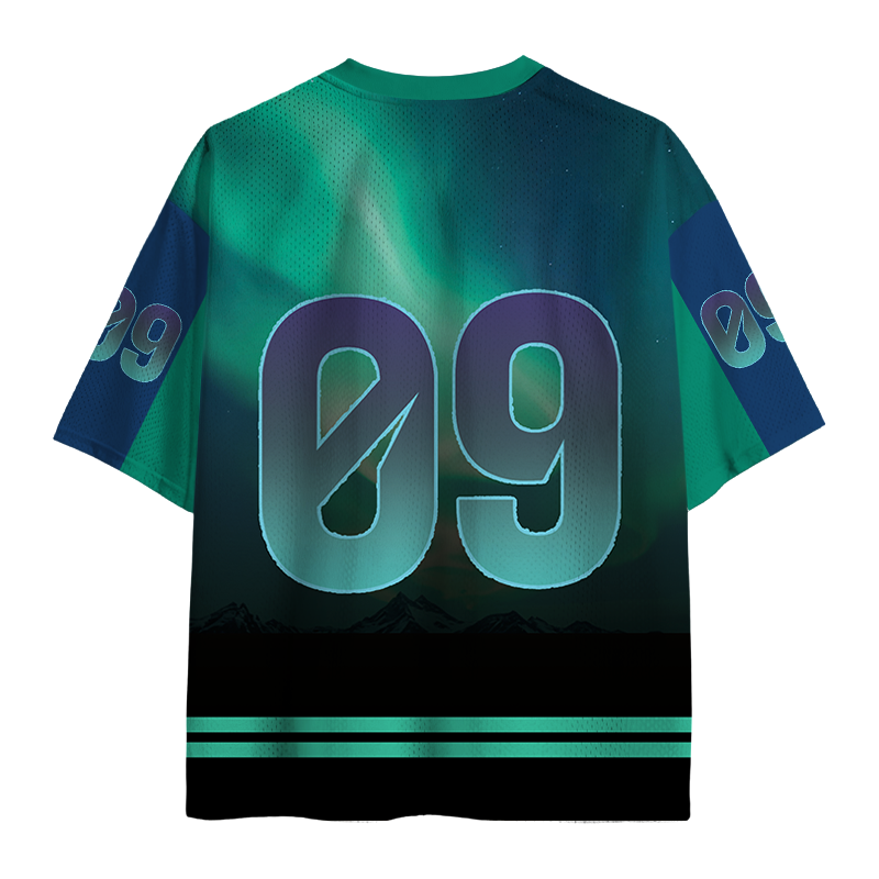 Modecanvas Northern Lights Football Mesh Jersey-modecanvas