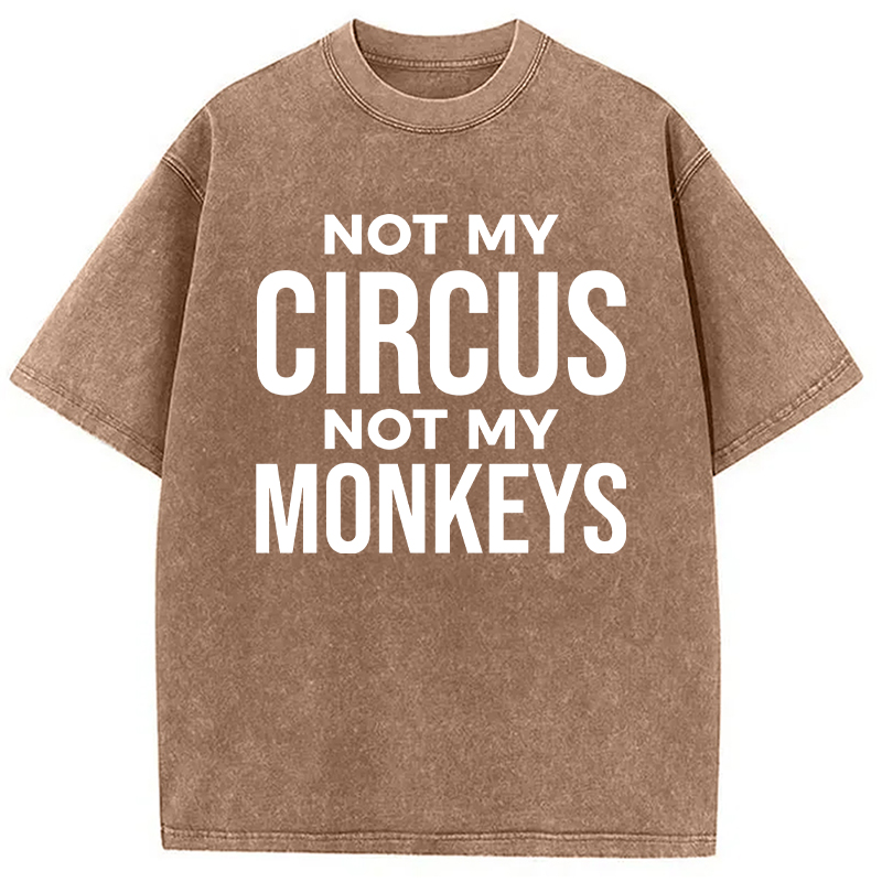Modecanvas Not My Monkeys DTG Printing Washed T-Shirt