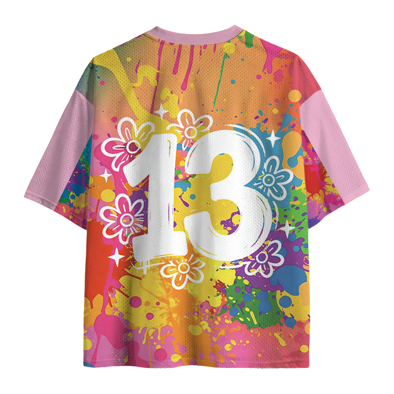 Modecanvas Graffiti Art Shirt Of Mesh Jersey-modecanvas