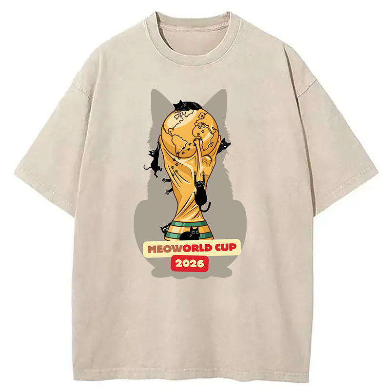 Modecanvas Meoworld Cup 2026 DTG Printing Washed T-Shirt