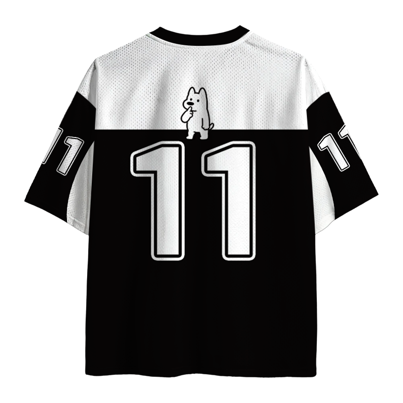Modecanvas Urban Dog Meme Mesh Jersey-modecanvas