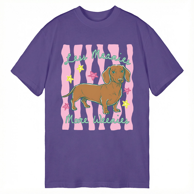 Modecanvas Less Meanies More Weenies DTG Printing Classic T-Shirt-modecanvas