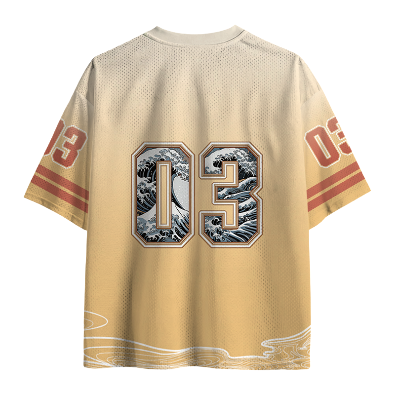 Modecanvas Ocean Sun Cherry Blossom Mesh Jersey-modecanvas