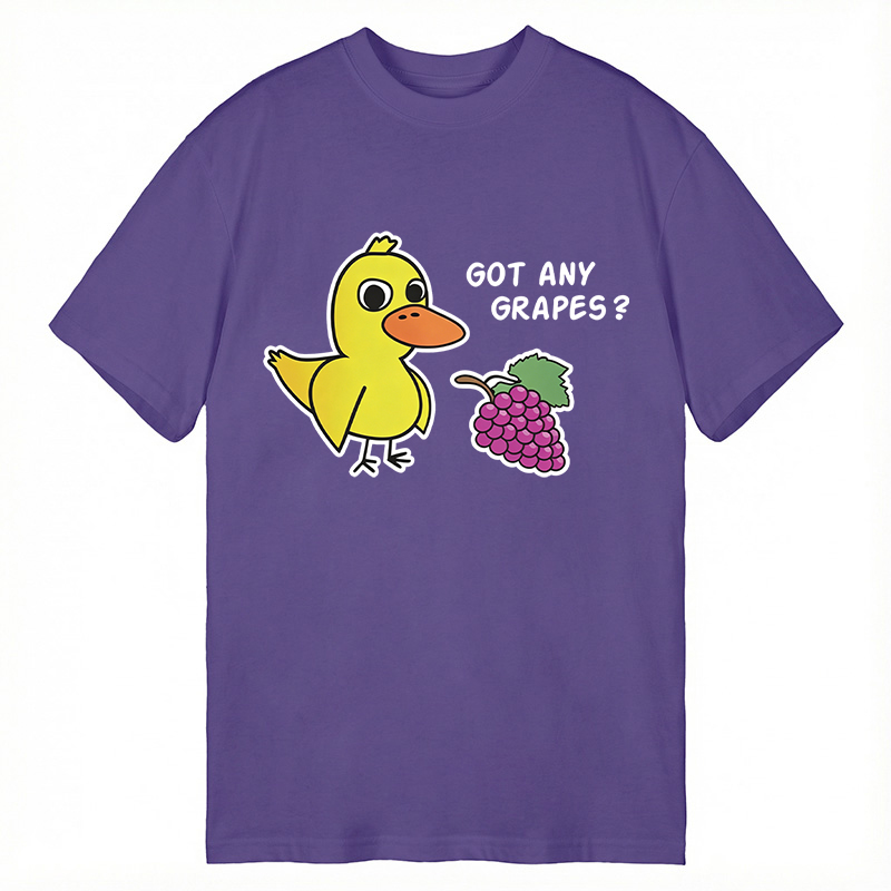 Modecanvas Got Any Grapes Duck Song DTG Printing Classic T-Shirt-modecanvas