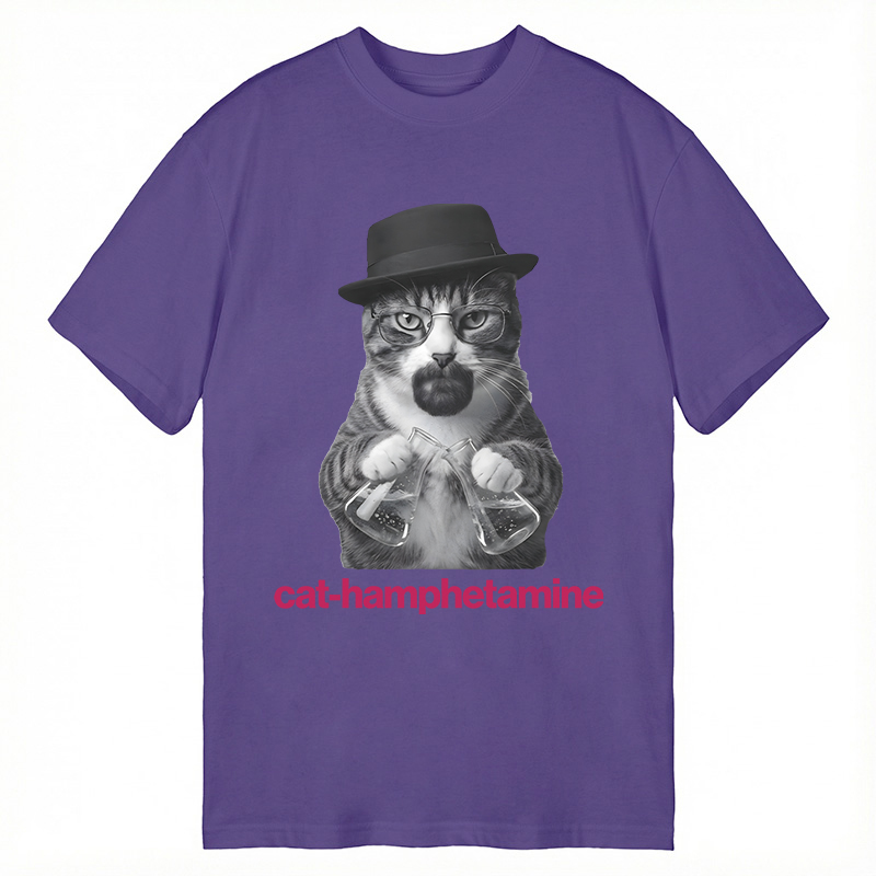 Modecanvas Breaking Bad Inspired Cat DTG Printing Classic T-Shirt-modecanvas