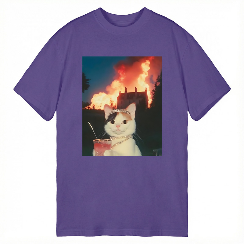 Modecanvas Chill Cat Meme DTG Printing Classic T-Shirt-modecanvas