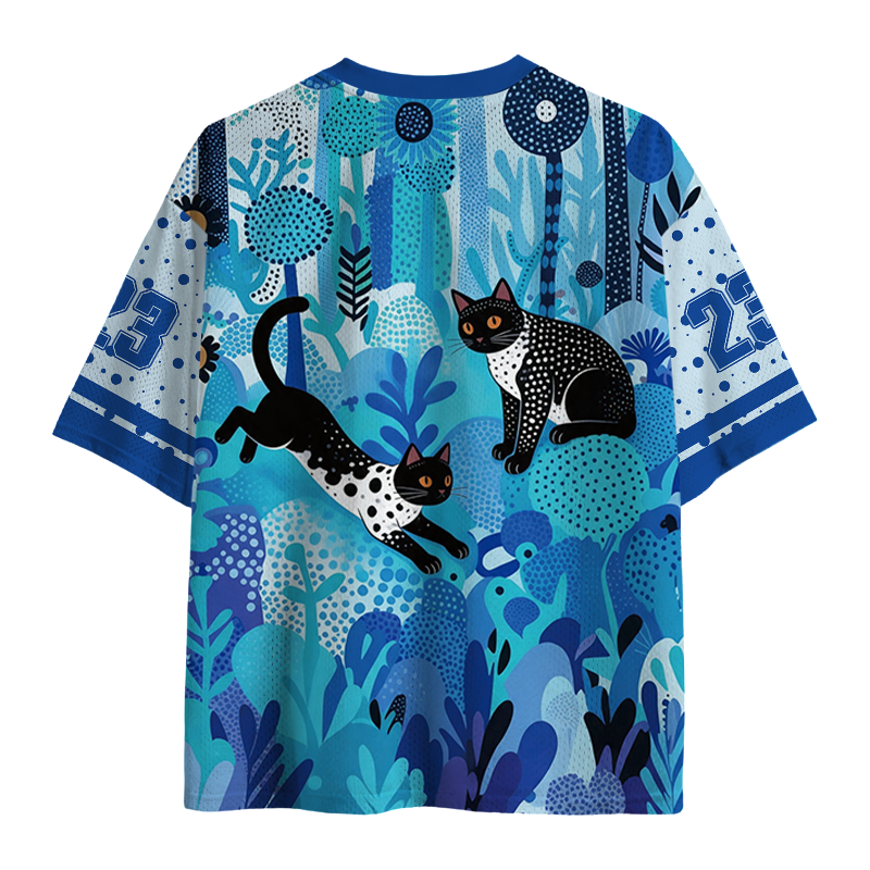 Modecanvas Forest Cat Mesh Jersey-modecanvas