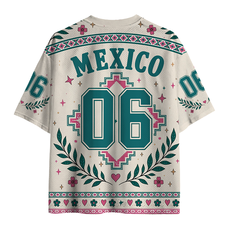Modecanvas Mexico Wild Jaguar Mesh Jersey-modecanvas