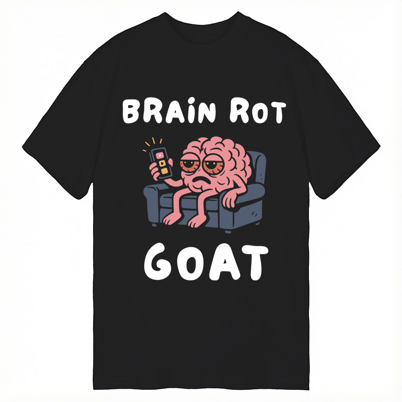 Modecanvas Brain Rot GOAT DTG Printing Classic T-Shirt-modecanvas