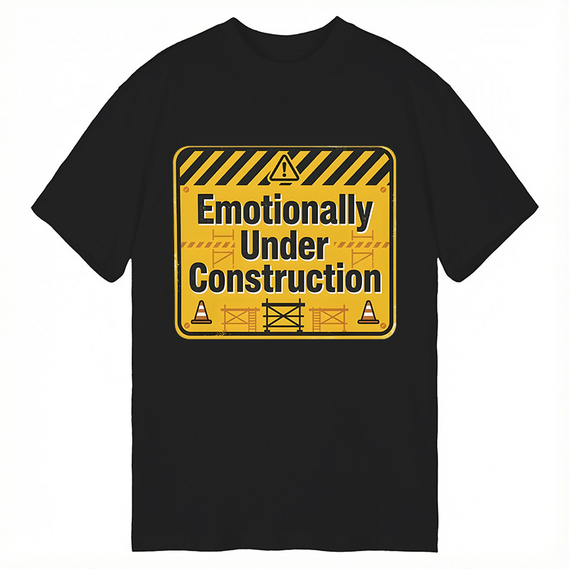 Modecanvas Emotionally Under Construction DTG Printing Classic T-Shirt-modecanvas
