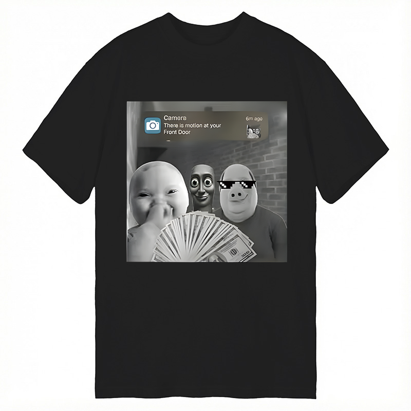 Modecanvas Tung Tung Tung Sahur&John Pork&AI Baby Funny Meme DTG Printing Classic T-Shirt-modecanvas