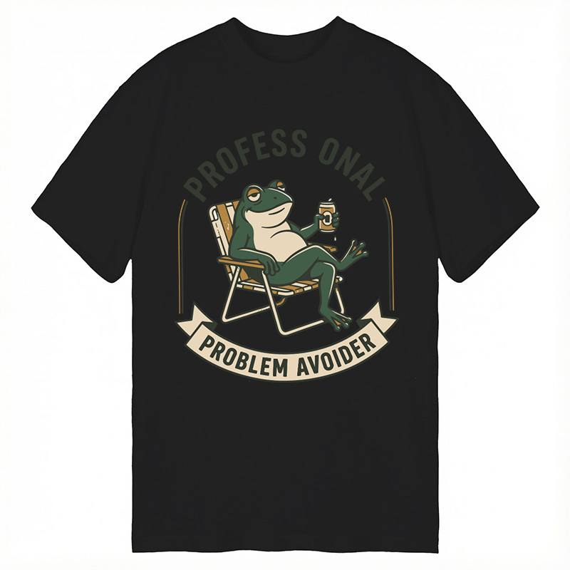 Modecanvas Professional Problem Avoider Frog DTG Printing Classic T-Shirt-modecanvas