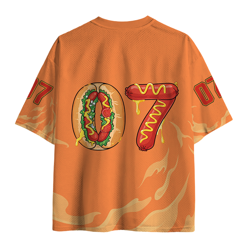 Modecanvas I Got ADHD Always Downin Hot Dogs Mesh Jersey-modecanvas