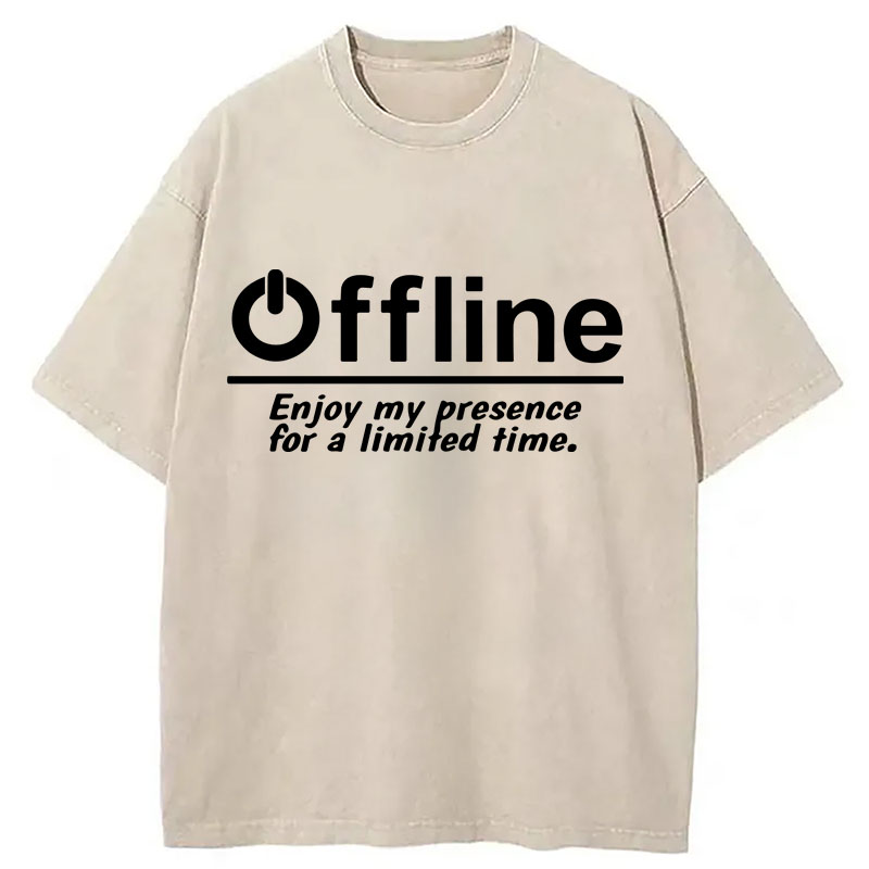 Modecanvas Offline Gamer DTG Printing Washed T-Shirt