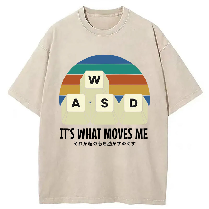 Modecanvas WASD PC Gamer DTG Printing Washed T-Shirt