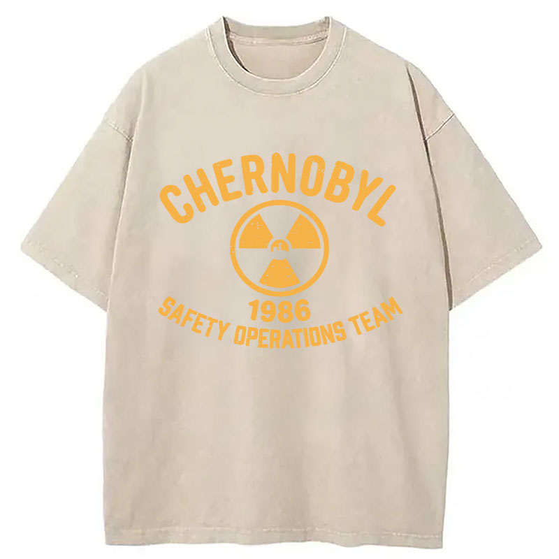 Modecanvas Chernobyl 1986 DTG Printing Washed T-Shirt