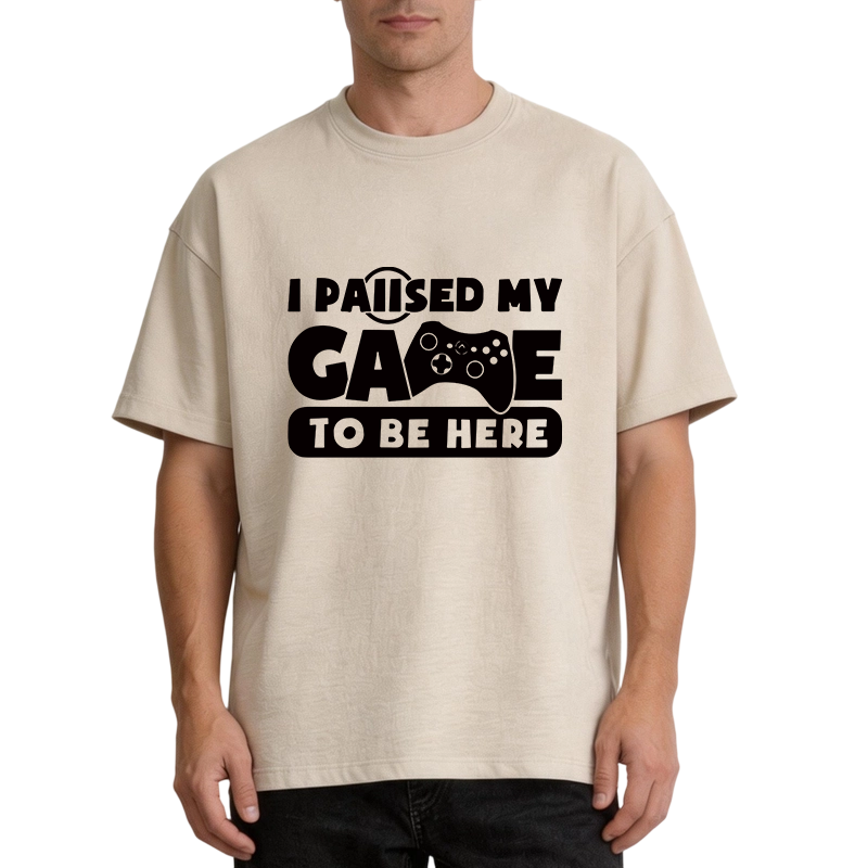 Modecanvas Paused My Game DTG Printing Washed T-Shirt