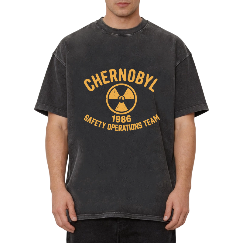 Modecanvas Chernobyl 1986 DTG Printing Washed T-Shirt