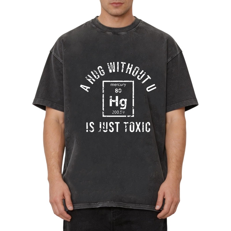 Modecanvas Toxic Chemistry DTG Printing Washed T-Shirt