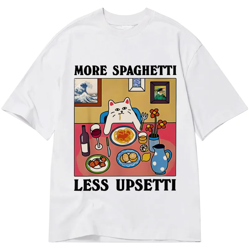 Modecanvas More Spaghetti Less Upsetti DTG Printing Classic T-Shirt-modecanvas