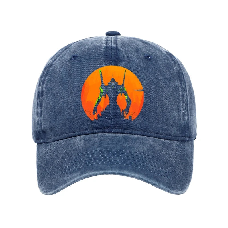 Modecanvas Robot Warrior Vintage Washed Cap-modecanvas