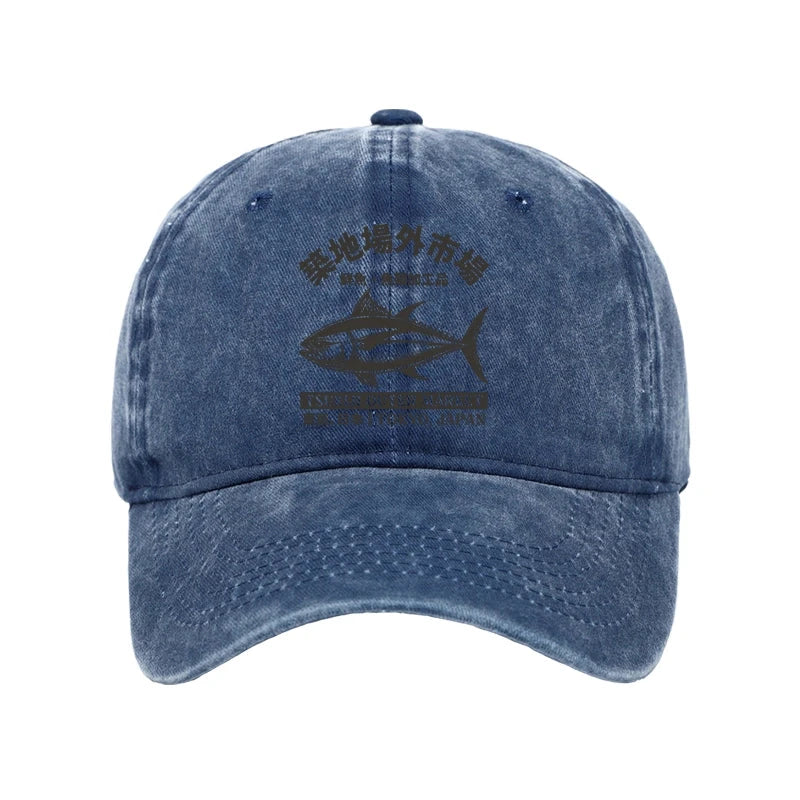 Modecanvas Sakana Tsukiji Fish Market Washed Cap-modecanvas