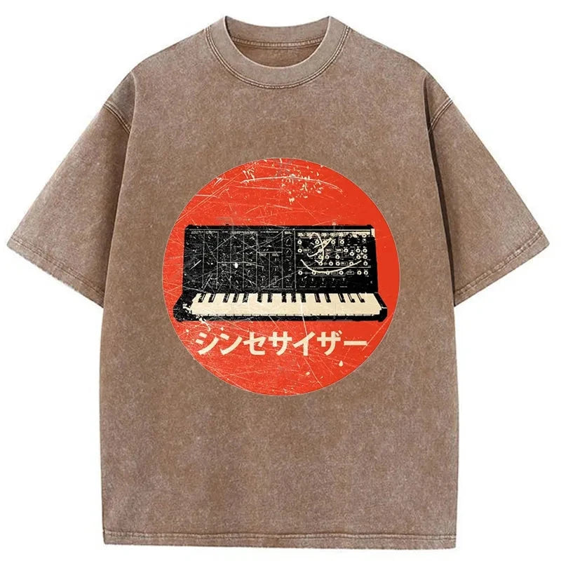 Modecanvas Vintage Synthesizer Japanese Washed T-Shirt