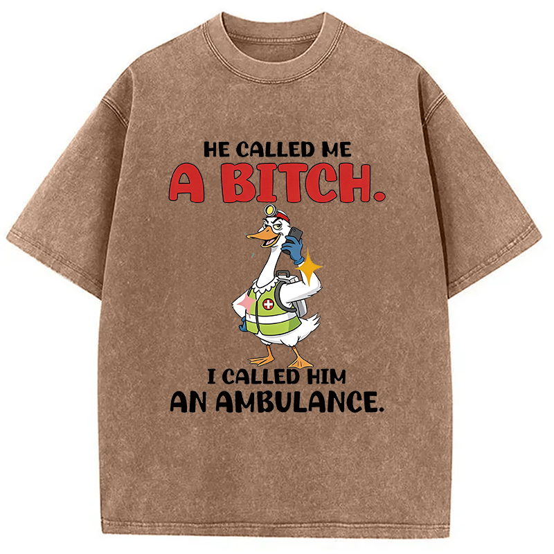 Modecanvas Duck Cancer DTG Printing Washed T-Shirt