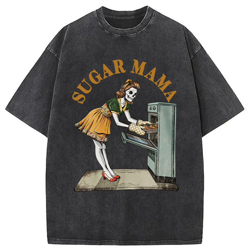 Modecanvas Sugar Mama DTG Printing Washed T-Shirt