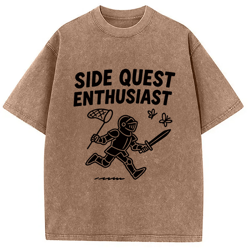 Modecanvas Side Quest DTG Printing Washed T-Shirt