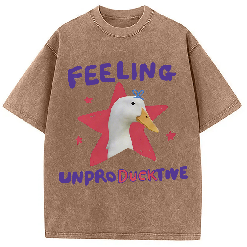 Modecanvas Feeling unproDUCKtive DTG Printing Washed T-Shirt