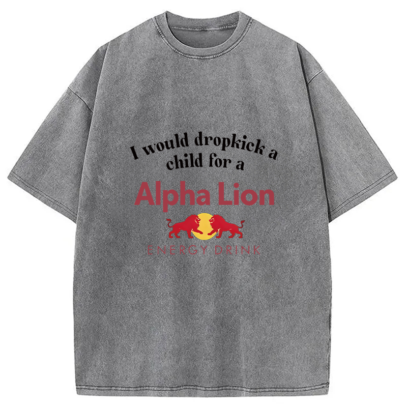 Modecanvas I Would Dropkick A Child For A Energy Drink Washed T-Shirt