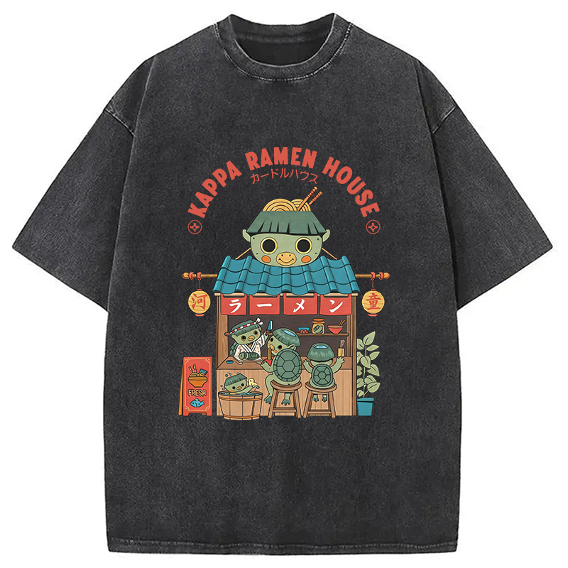 Modecanvas Kappa Ramen House DTG Printing Washed T-Shirt