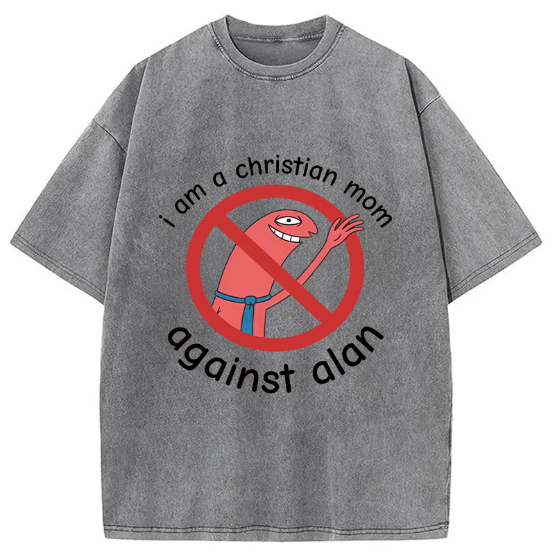 Modecanvas Funny Smiling Washed T-Shirt-modecanvas