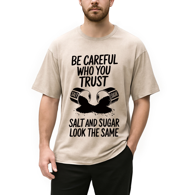 Modecanvas Be Careful DTG Printing Washed T-Shirt