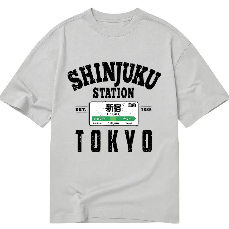 Modecanvas Shinjuku Station Yamanote Line DTG Printing Classic T-Shirt-modecanvas