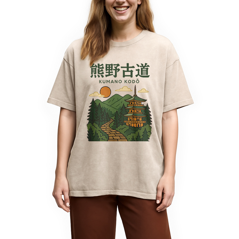 Modecanvas Kumano Kodo Japan Trail Washed T-Shirt