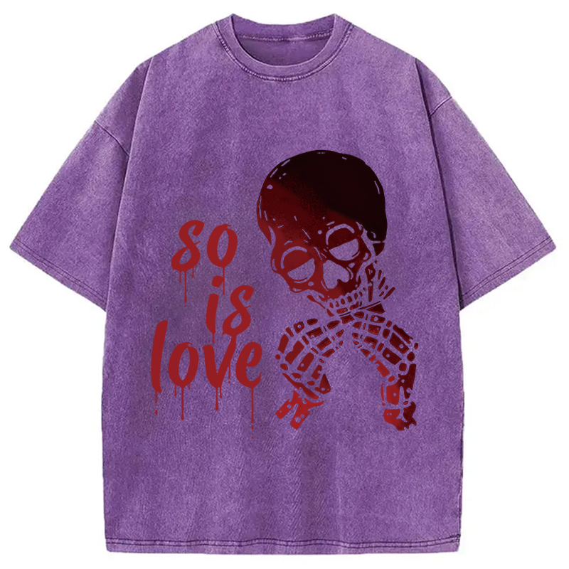 Modecanvas So Is Love DTG Printing Washed T-Shirt