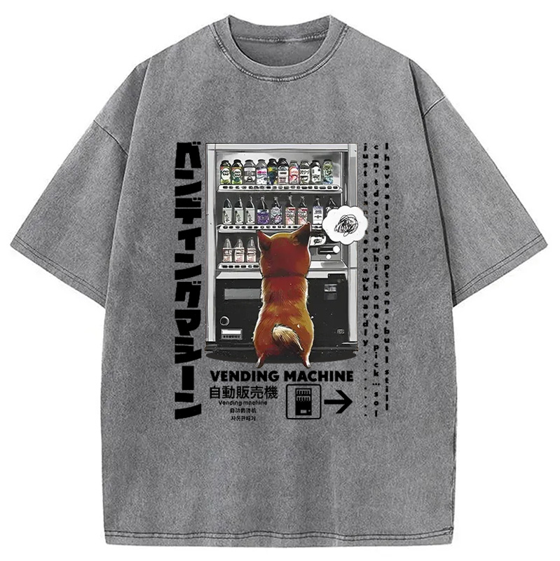 Modecanvas Japanese Vending Machine Washed T-Shirt