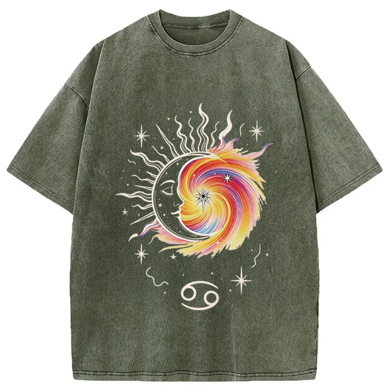 Modecanvas Balance Of Light And Soul? DTG Printing Washed T-Shirt