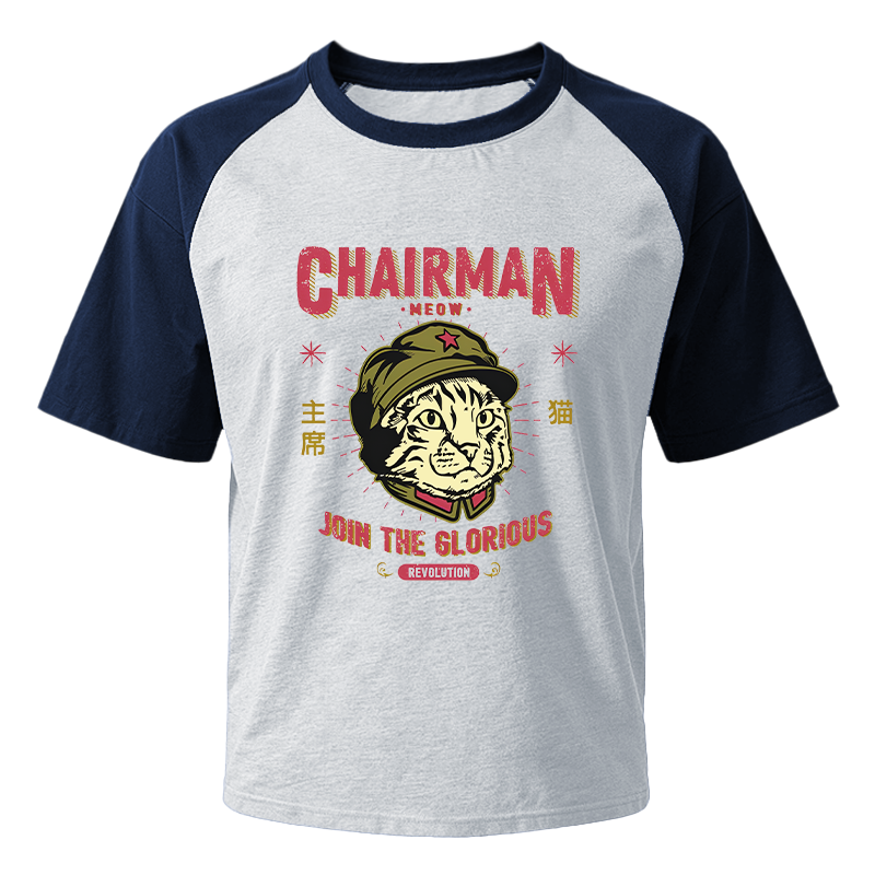 Modecanvas Chairman Meow Raglan T-Shirt