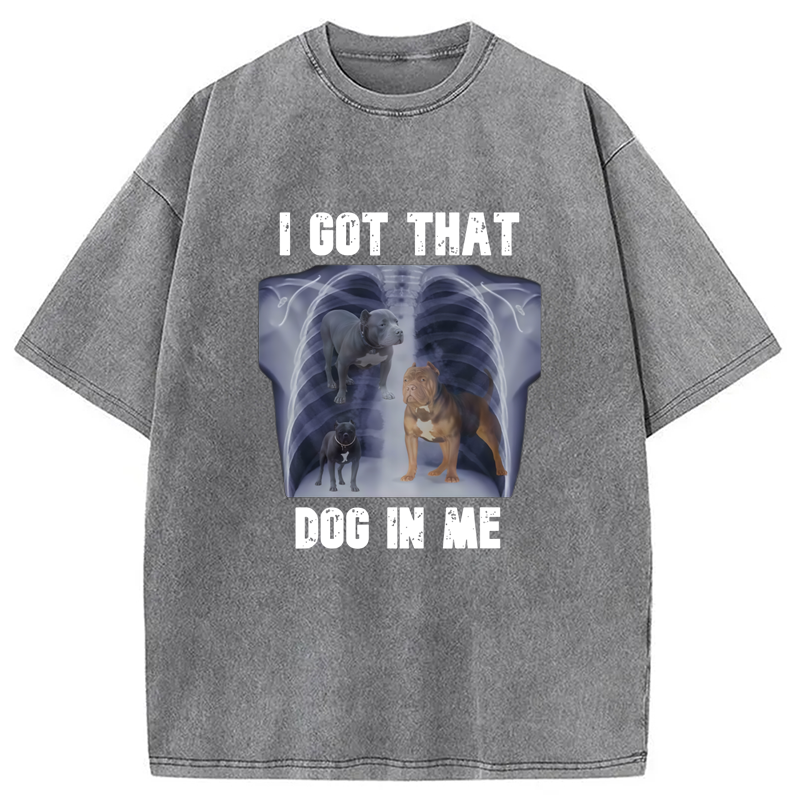 Modecanvas I Got That Dog In Me Washed T-Shirt