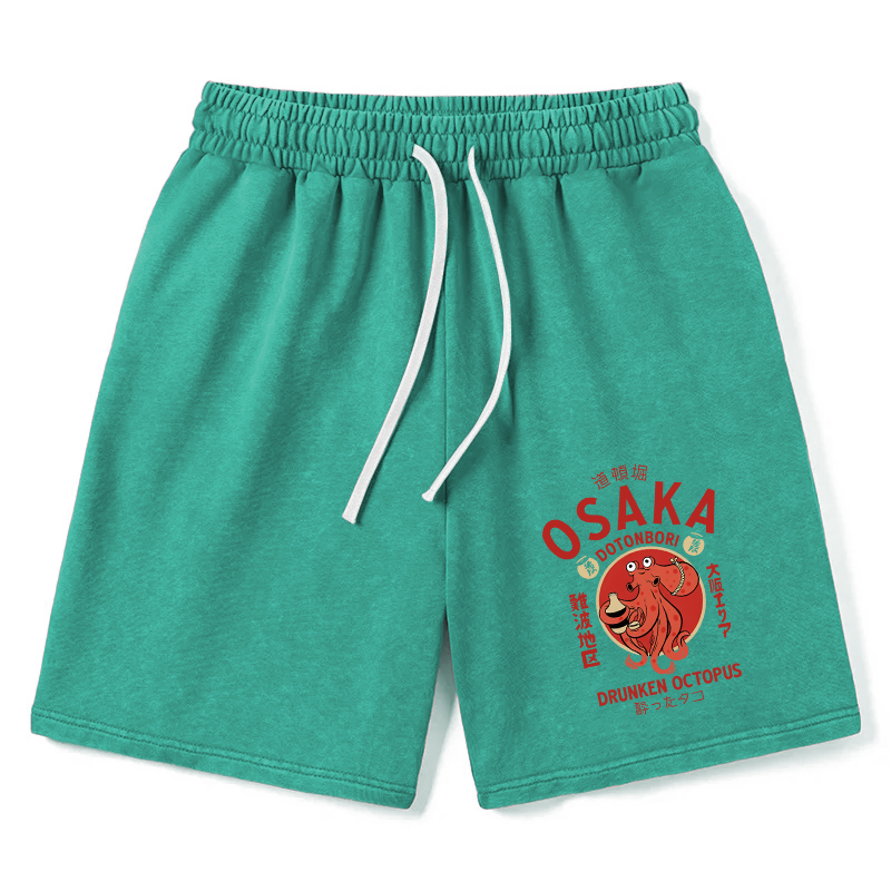 Modecanvas Drunken Octopus Japan Washed Shorts