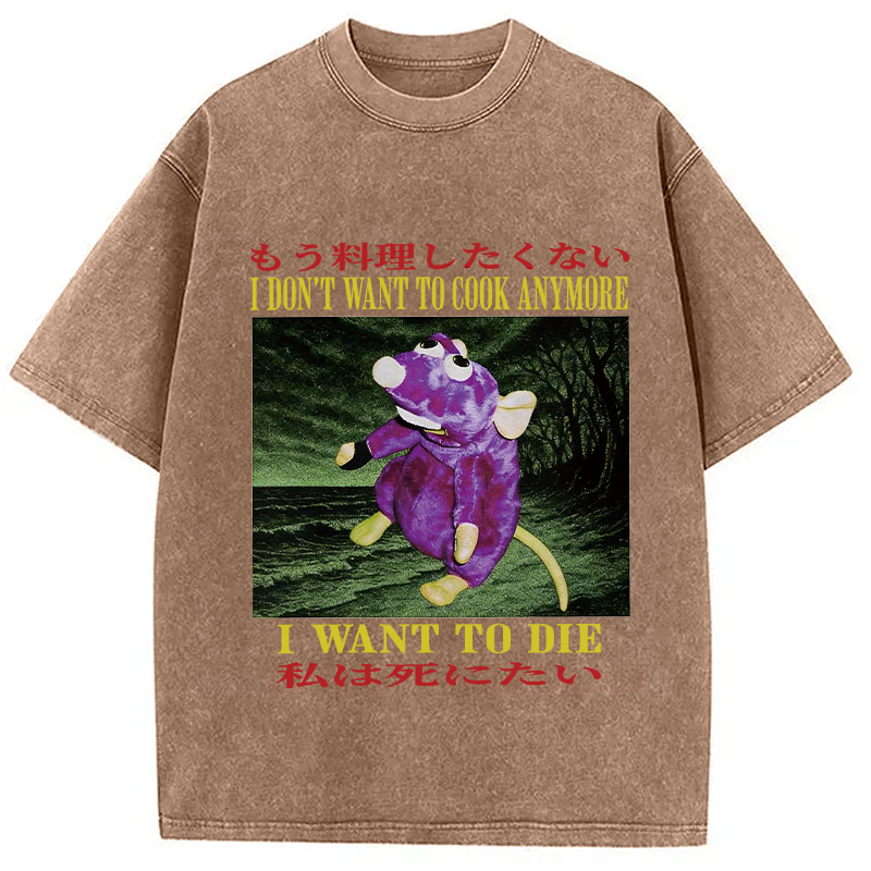 Tokyocanvas I Don't Want to Cook Washed T-Shirt