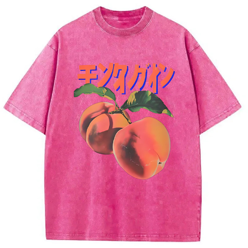 Modecanvas Retro Peach Japanese Washed T-Shirt