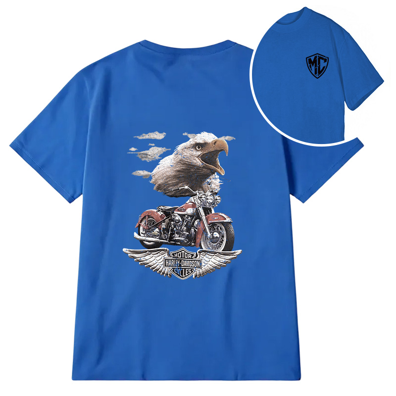 Modecanvas Harley Davidson DTG Printing Back Classic T-Shirt