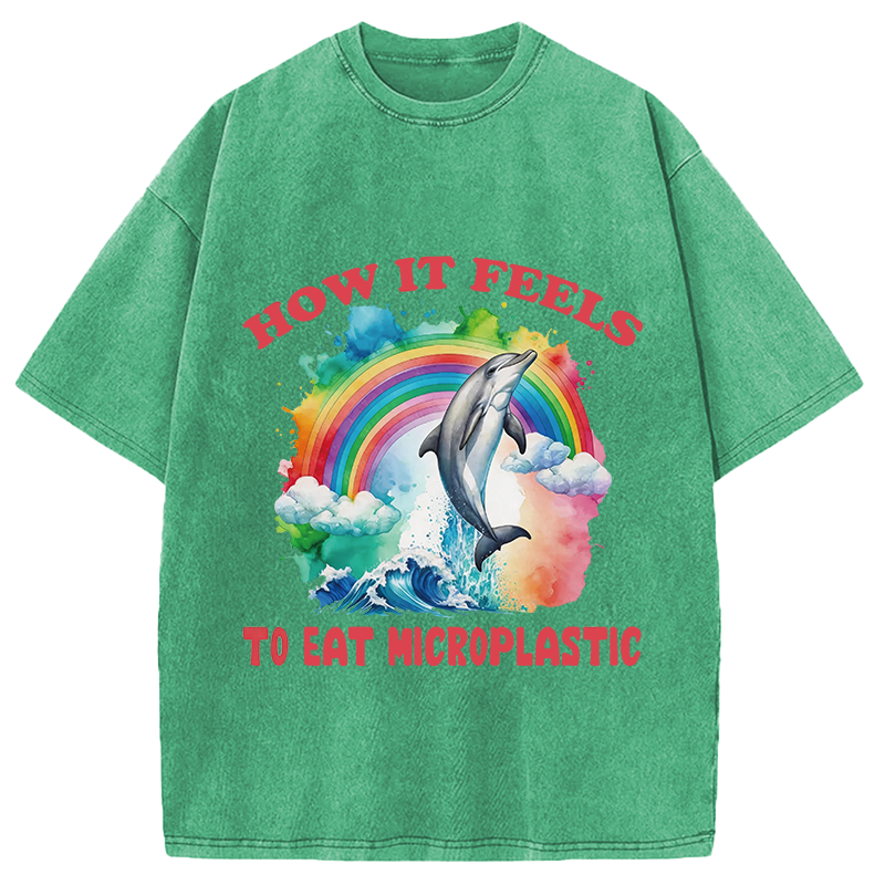 Modecanvas How It Feels To Eat Microplastics DTG Printing Washed T-Shirt